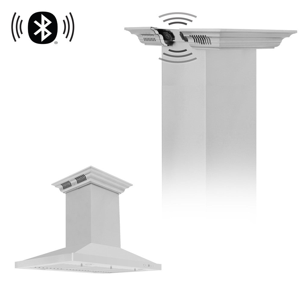ZLINE CrownSound 36-inch range hood in stainless steel GL2ICRN-BT-36