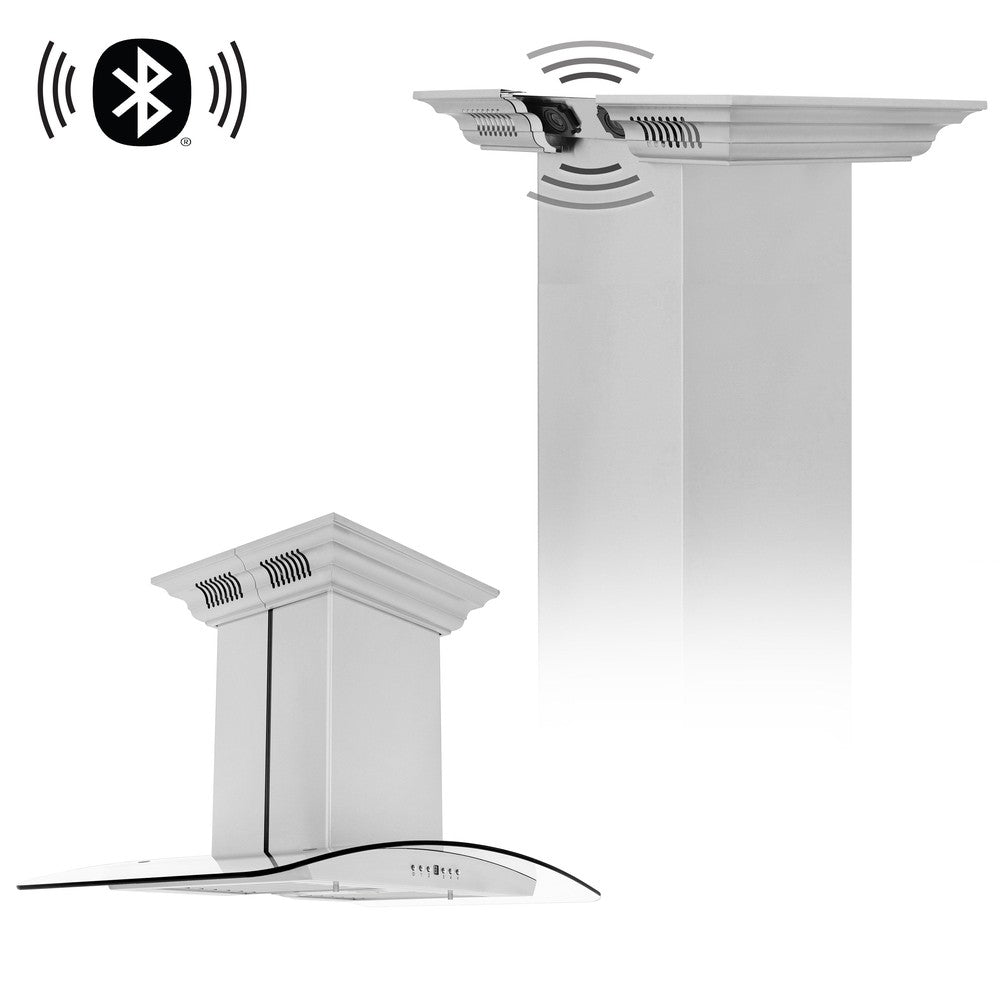 ZLINE CrownSound 30-inch range hood in stainless steel GL5ICRN-BT-30