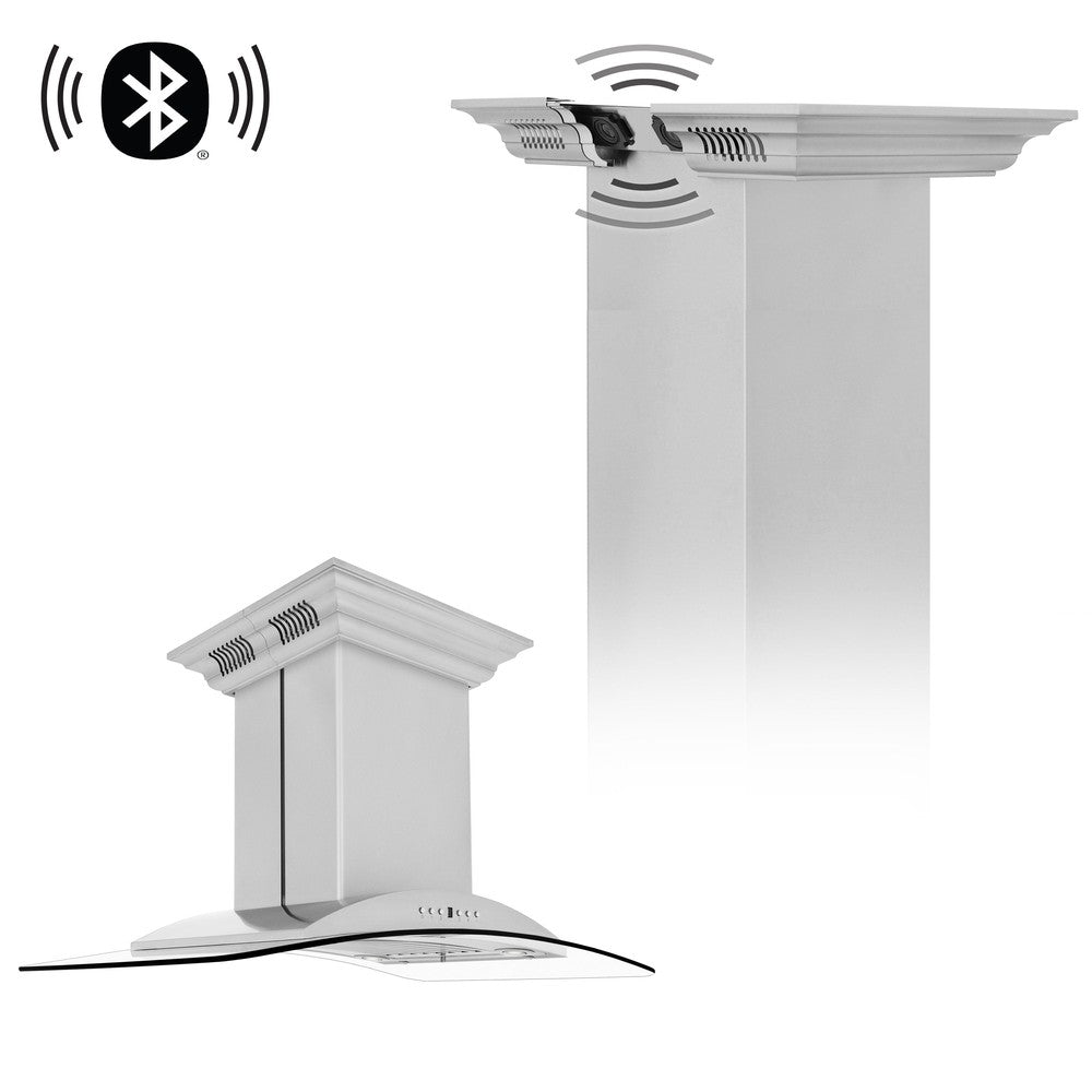 ZLINE CrownSound 30-inch range hood in stainless steel GL9ICRN-BT-30