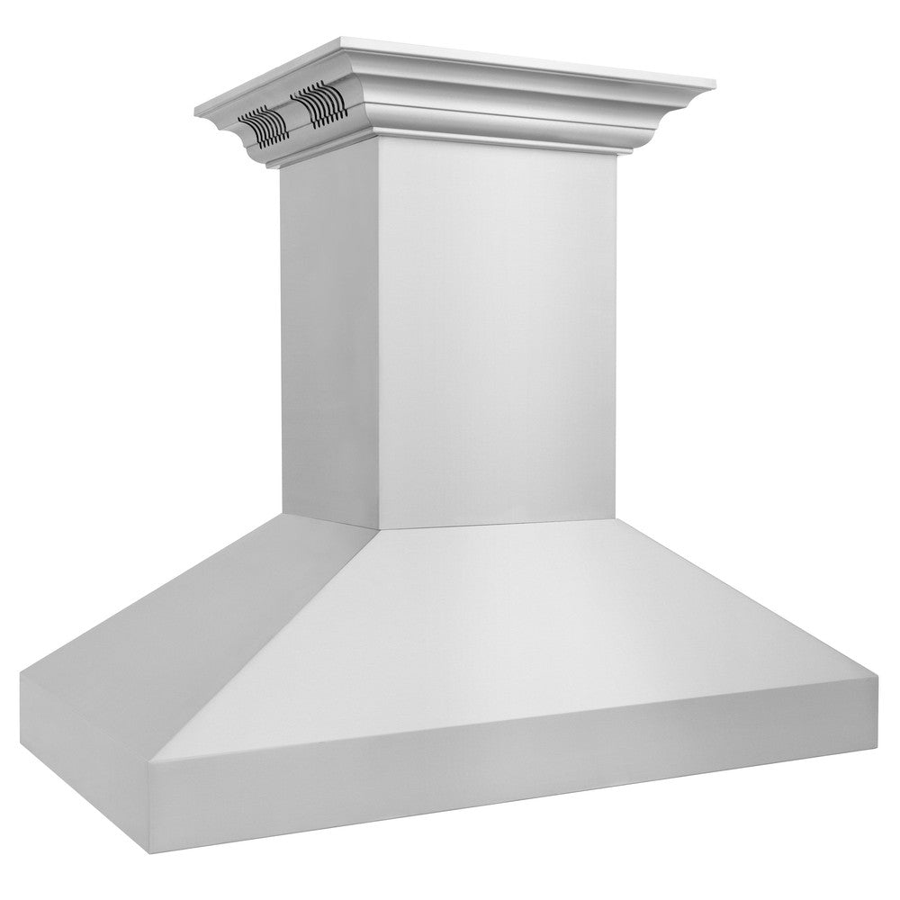 ZLINE CrownSound 36-inch range hood in stainless steel 597ICRN-BT-36, from above