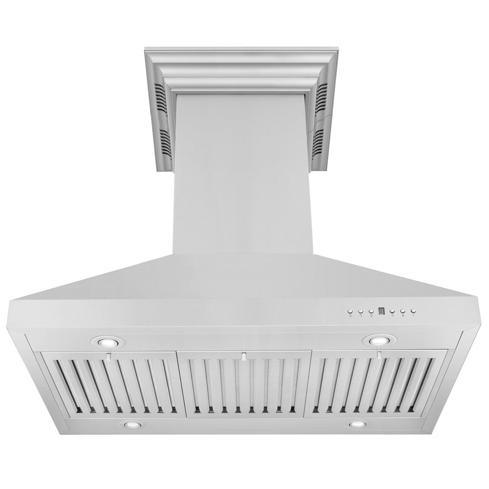 ZLINE CrownSound 42-inch range hood in stainless steel KL3ICRN-BT-42, front view