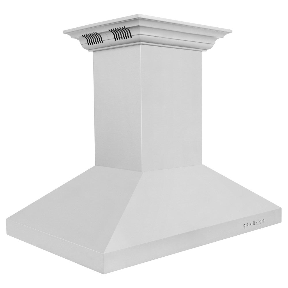 ZLINE CrownSound 48-inch range hood in stainless steel KL3ICRN-BT-48, from above