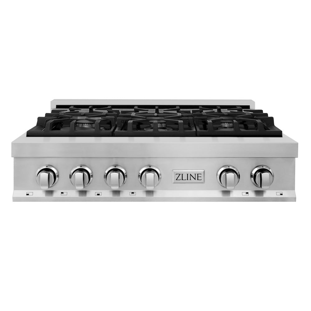 ZLINE Legacy 36-inch rangetop in stainless steel RT36, front view
