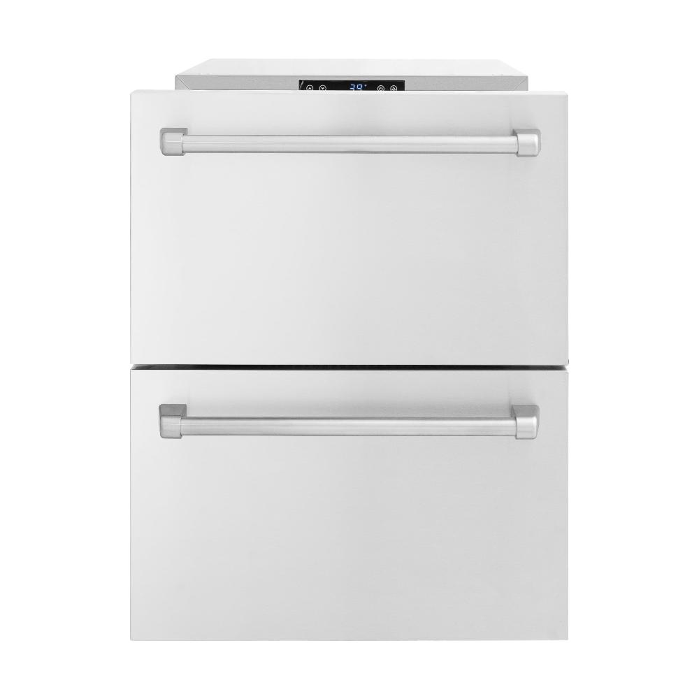 ZLINE Touchstone 24-inch refrigerator in stainless steel RDSO-ST-24, front view