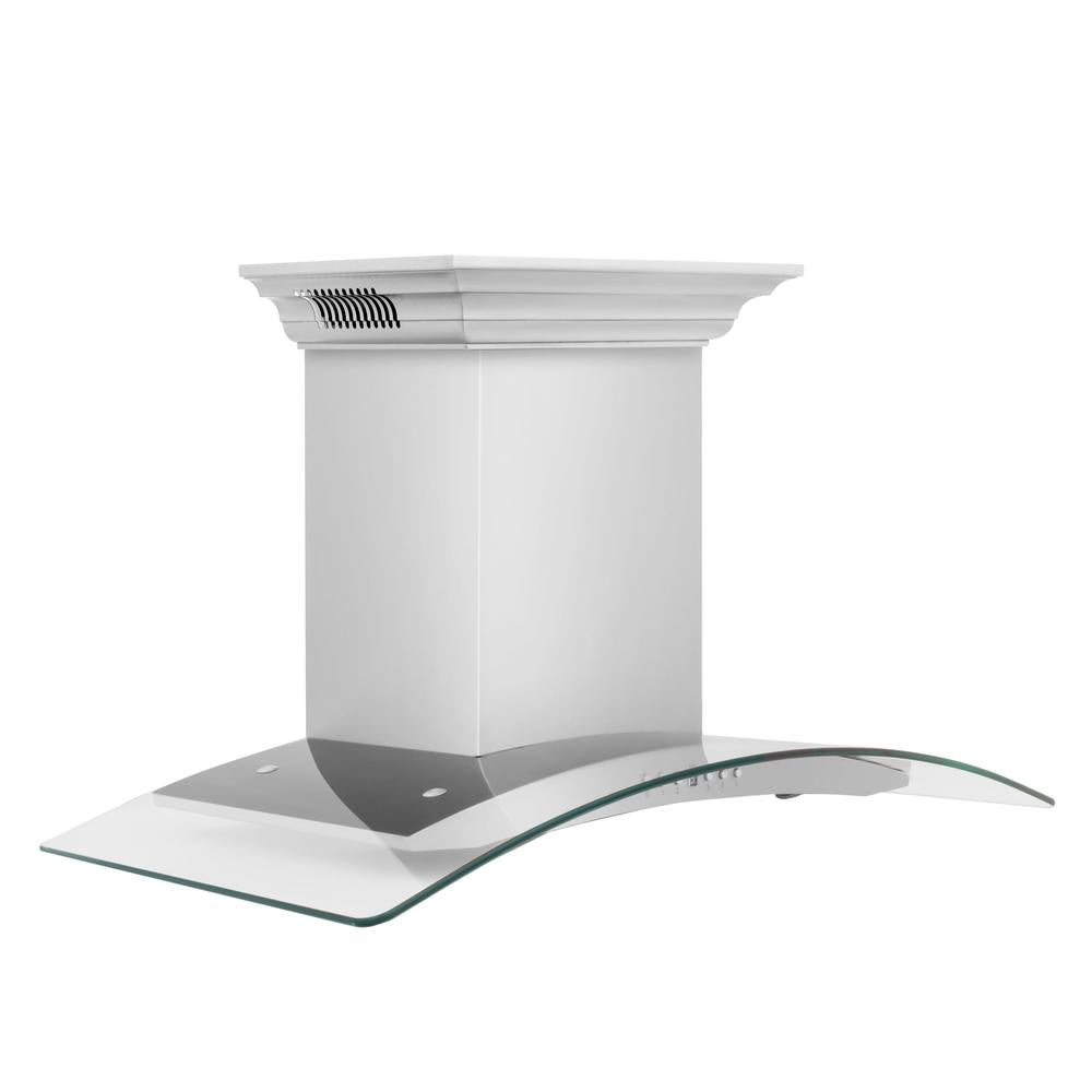 ZLINE CrownSound 30-inch range hood in stainless steel KN4CRN-BT-30, side view