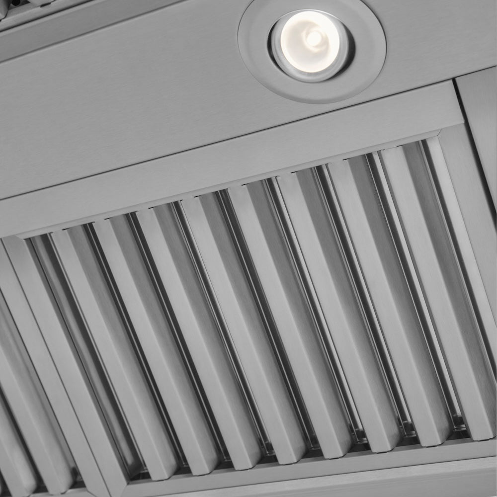 ZLINE Professional 30-inch range hood in stainless steel 597-30, detail