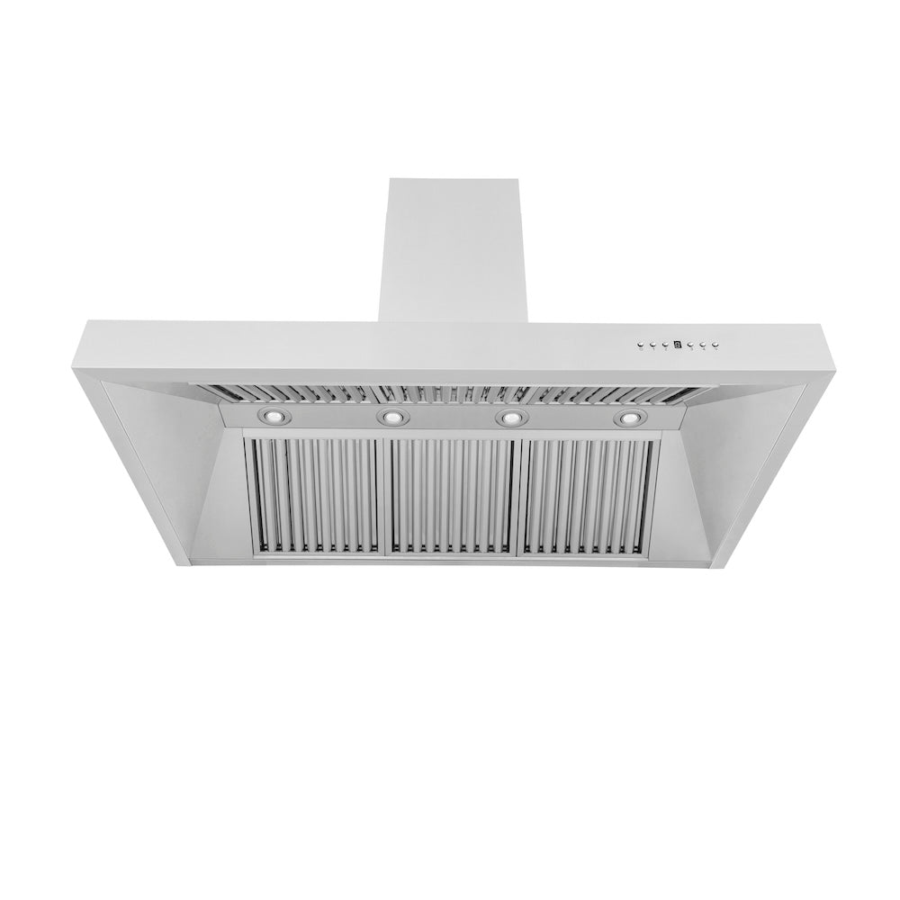 ZLINE Outdoor 54-inch range hood in stainless steel 697-304-54, front view