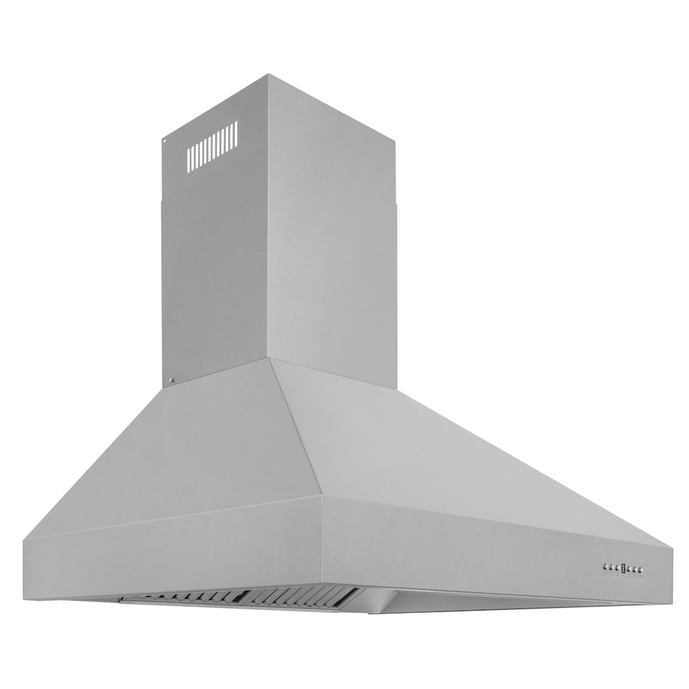 ZLINE Professional 36-inch range hood in stainless steel 697-36, side view