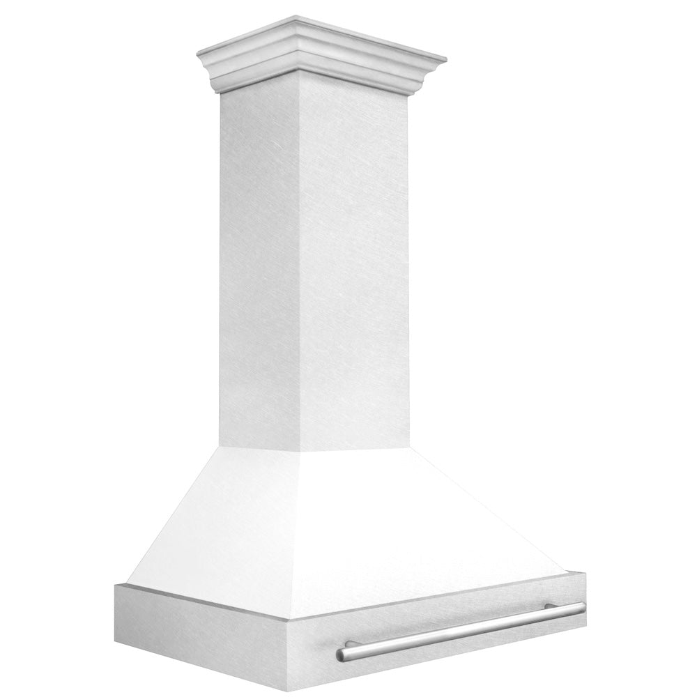 ZLINE 36-inch range hood in satin stainless steel 8654SNX-WM-36, side view