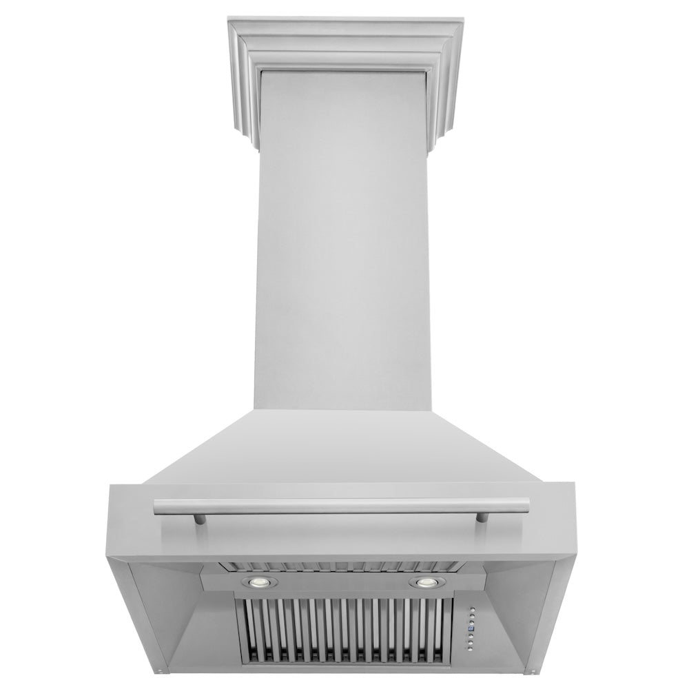 ZLINE 30-inch range hood in stainless steel 8654STX-30, front view