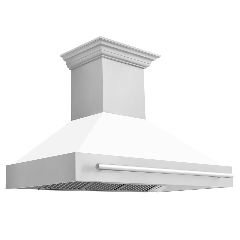 ZLINE 48-inch range hood in white matte 8654STX-WM-48