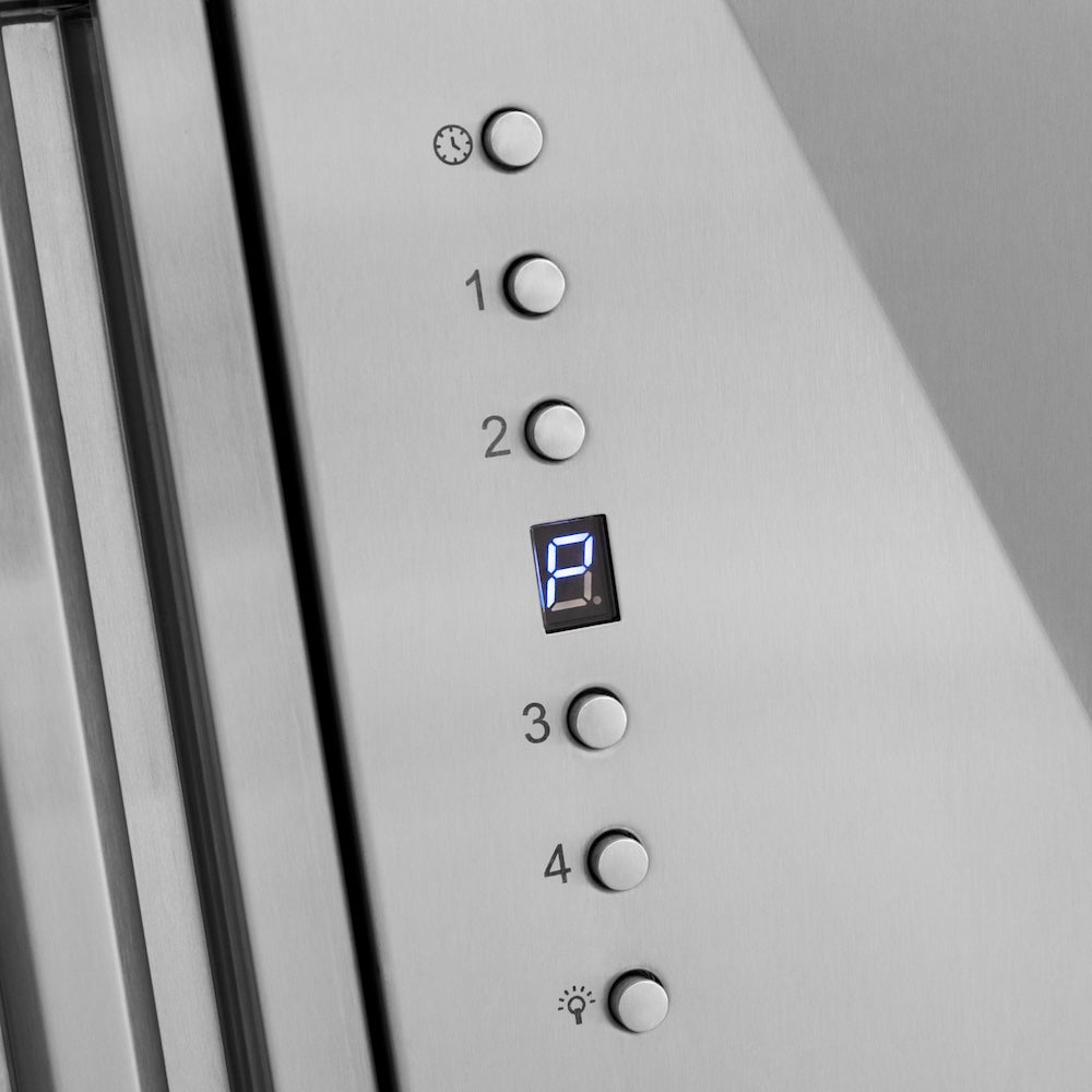 ZLINE Autograph Edition 48-inch range hood in white matte and champagne bronze accents 8654STZ-WM48-CB, detail