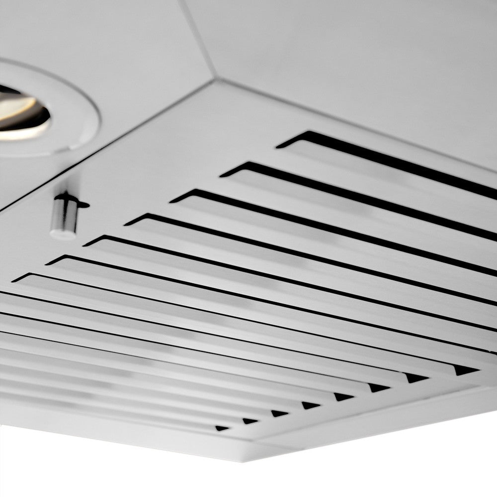 ZLINE Convertible Vent 48-inch range hood in stainless steel KECRN-48, detail