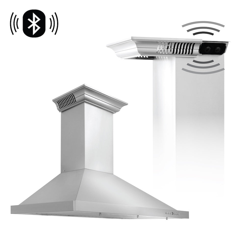 ZLINE CrownSound 36-inch range hood in stainless steel KBCRN-BT-36