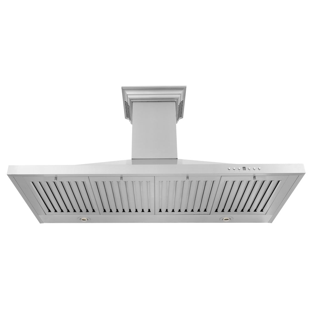 ZLINE CrownSound 48-inch range hood in stainless steel KBCRN-BT-48, front view