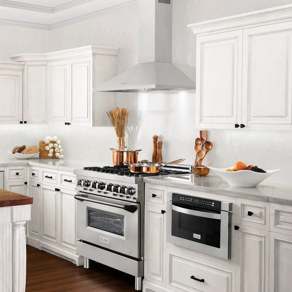 ZLINE Convertible Vent 36-inch range hood in stainless steel KL2-36, view 2