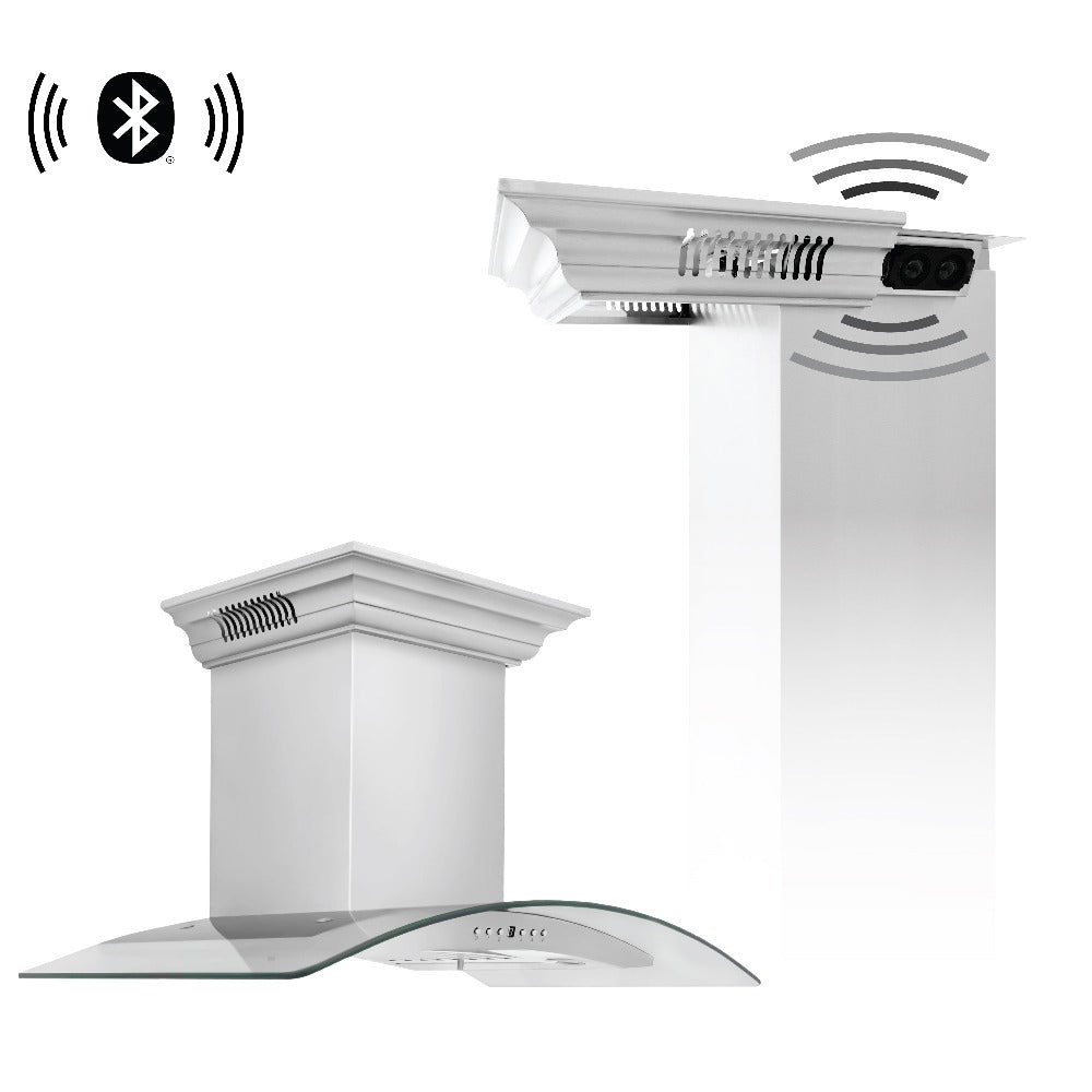 ZLINE CrownSound 30-inch range hood in stainless steel KN4CRN-BT-30