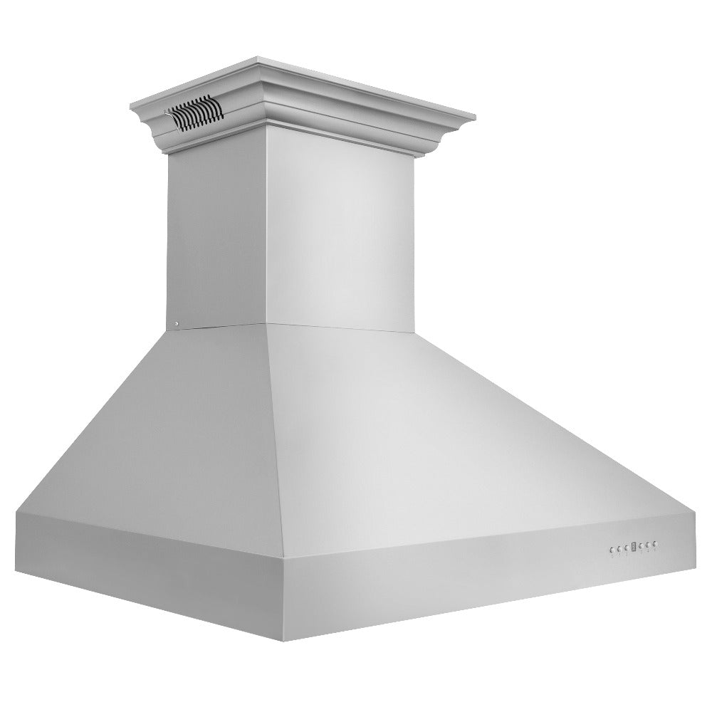 ZLINE Professional 54-inch range hood in stainless steel 697CRN-BT-54, side view