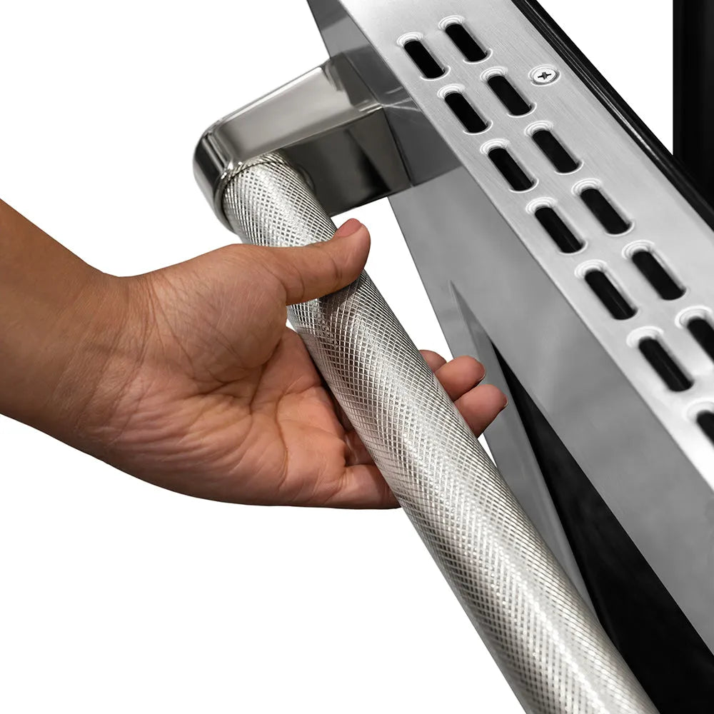 ZLINE Autograph Edition Paramount 36-inch range in stainless steel and polished nickel accents PSDRZ-36-KPN, detail