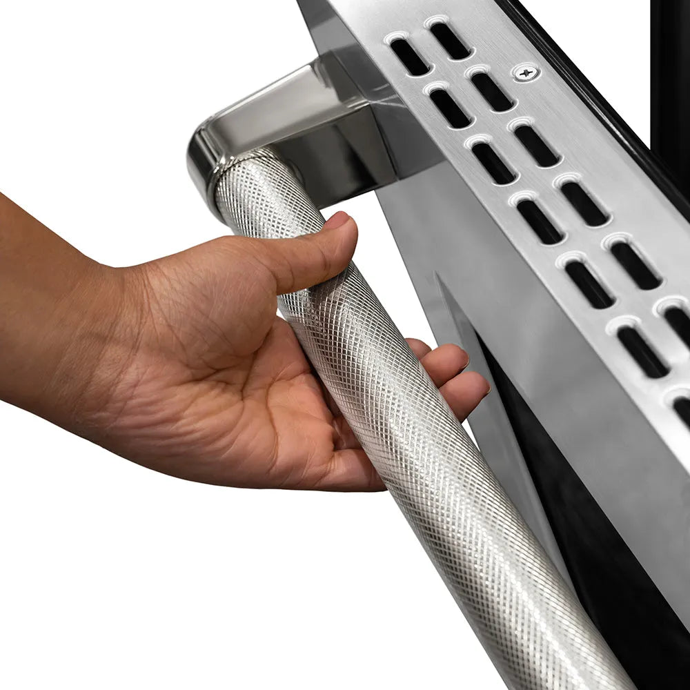 ZLINE Autograph Edition Paramount 36-inch range in stainless steel and polished nickel accents SGRZ-36-KPN, detail