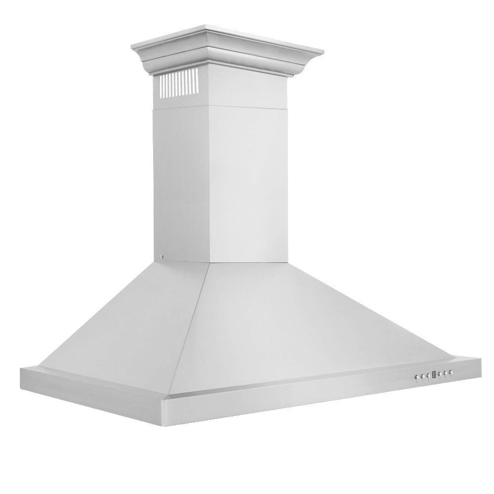 ZLINE Convertible Vent 42-inch range hood in stainless steel KBCRN-42, from above