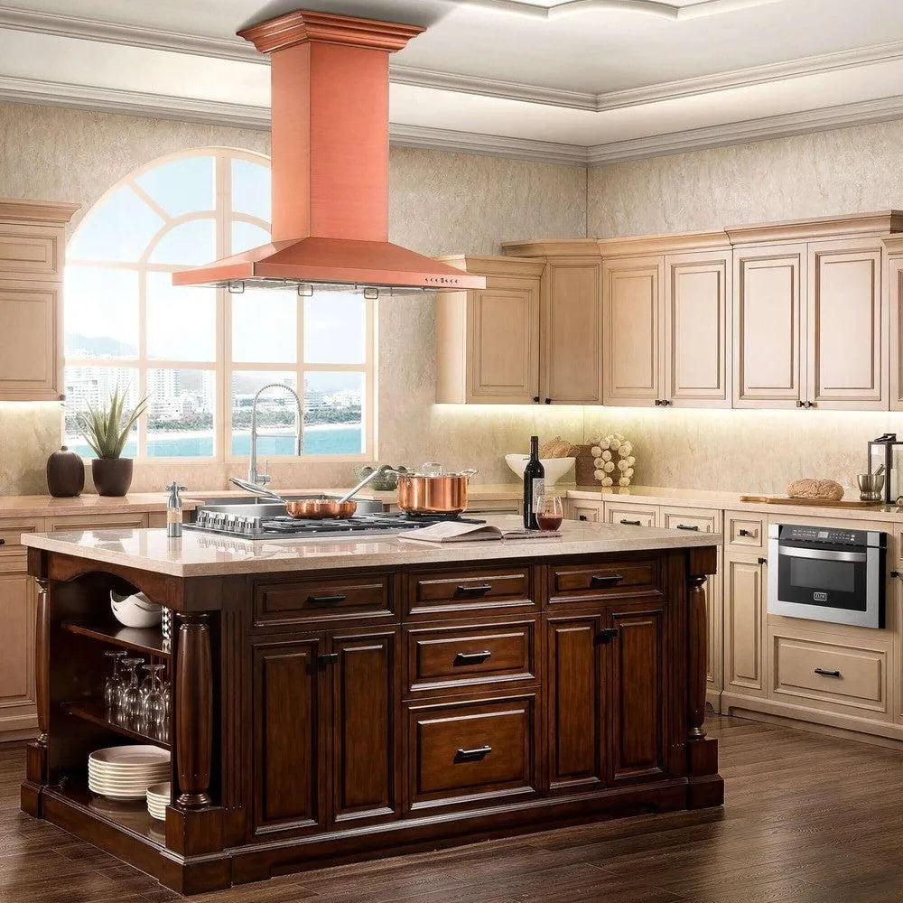 ZLINE Designer 36-inch range hood in copper 8KL3IC-36, view 3