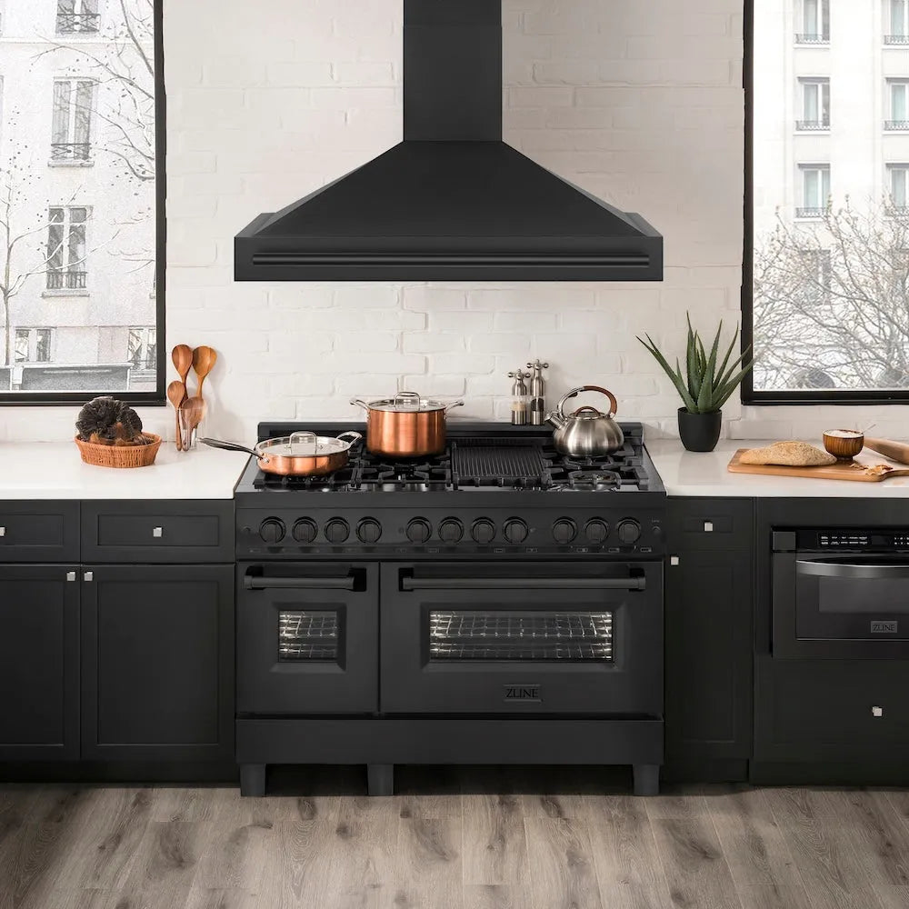 ZLINE 48-inch range hood in black stainless steel BS655-48-BS, view 2