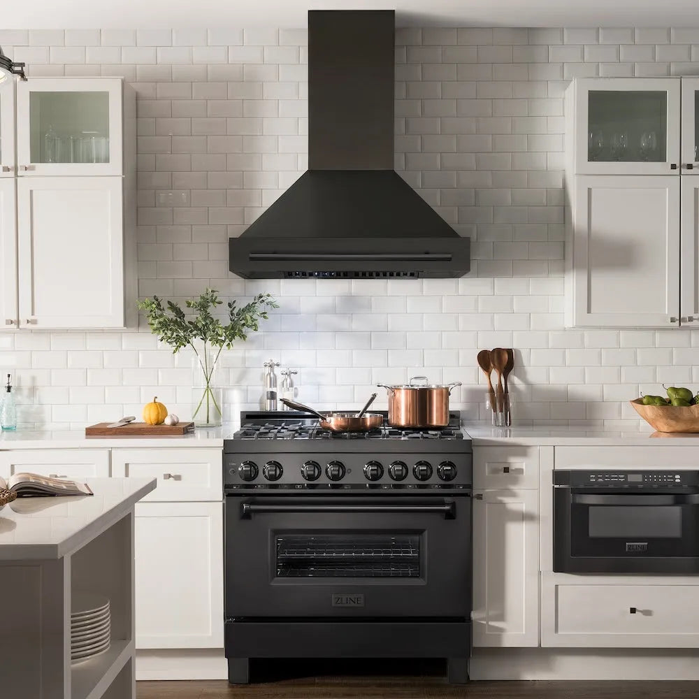 ZLINE 30-inch range hood in black stainless steel BS655-30-BS, view 2