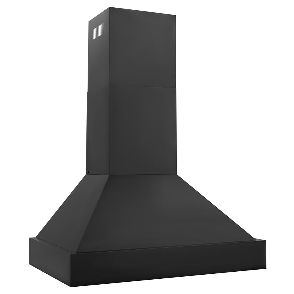 ZLINE 36-inch range hood in black stainless steel BS655N-36, side view