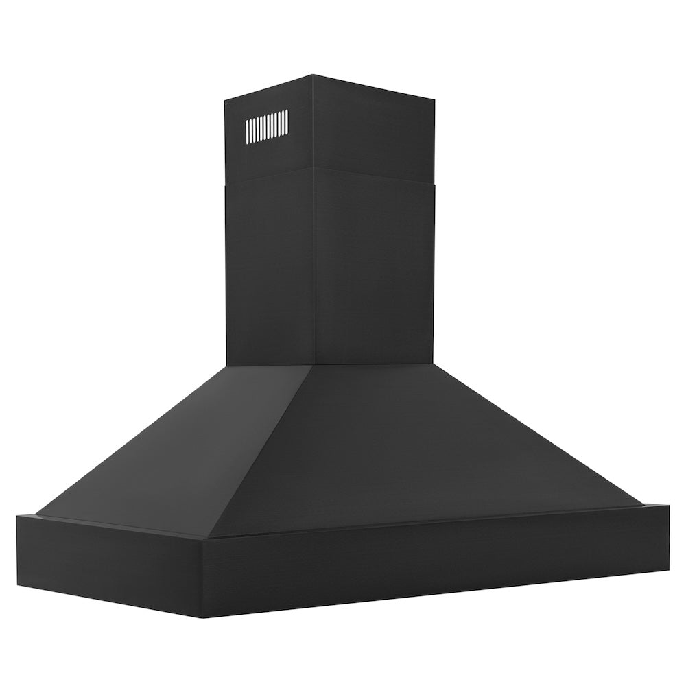 ZLINE 48-inch range hood in black stainless steel BS655N-48, side view