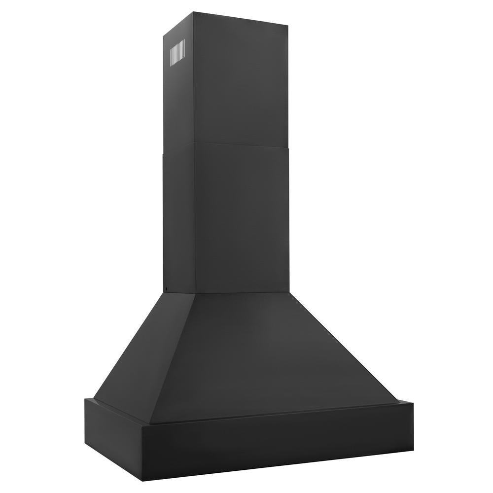 ZLINE Convertible Vent 30-inch range hood in black stainless steel BS655N-30, side view