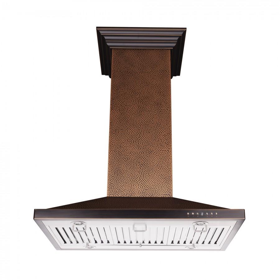 ZLINE Designer 30-inch range hood in hand-hammered copper 8GL2HI-30, view 6