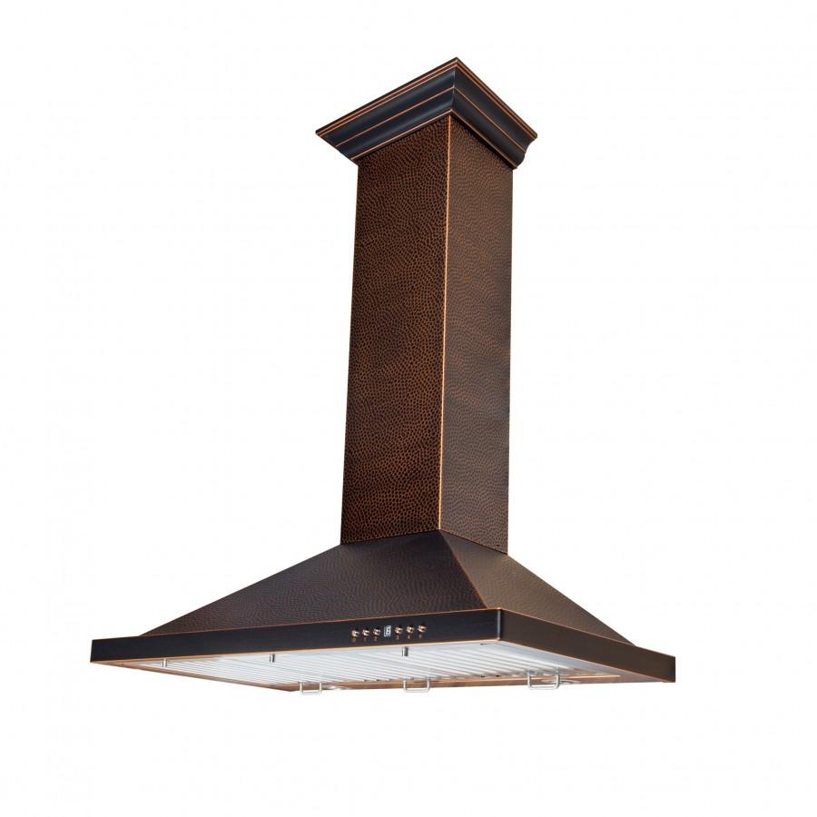 ZLINE Designer 36-inch range hood in hand-hammered copper 8KBH-36