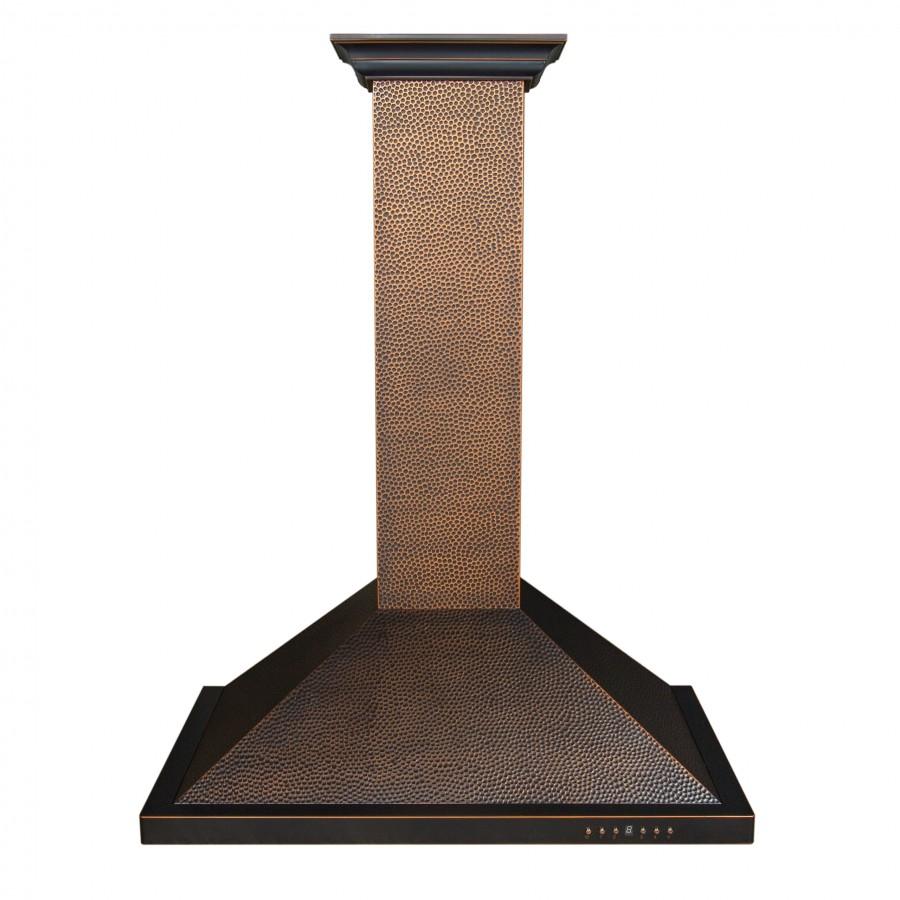 ZLINE Designer 36-inch range hood in hand-hammered copper 8KBH-36, view 4