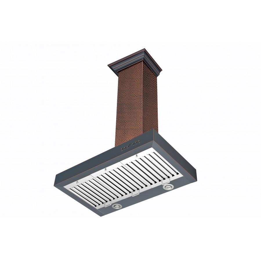 ZLINE Designer 30-inch range hood in hand-hammered copper KB2-HBXXX-30, view 4