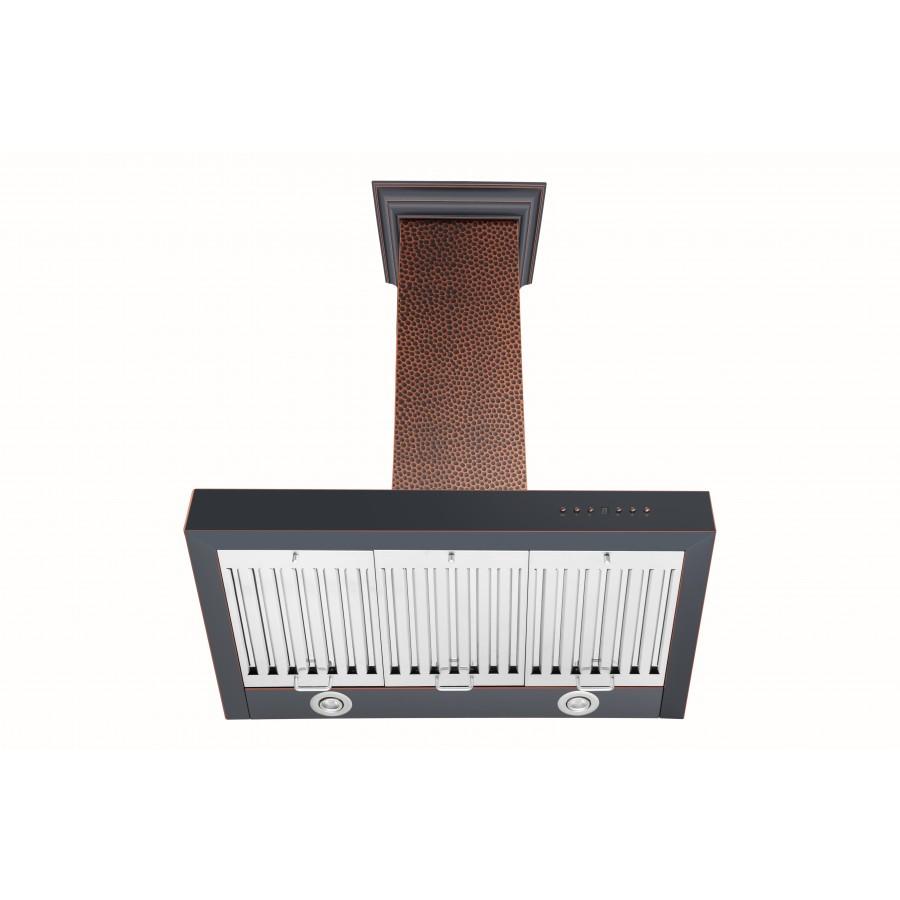 ZLINE Designer 30-inch range hood in hand-hammered copper KB2-HBXXX-30, view 3