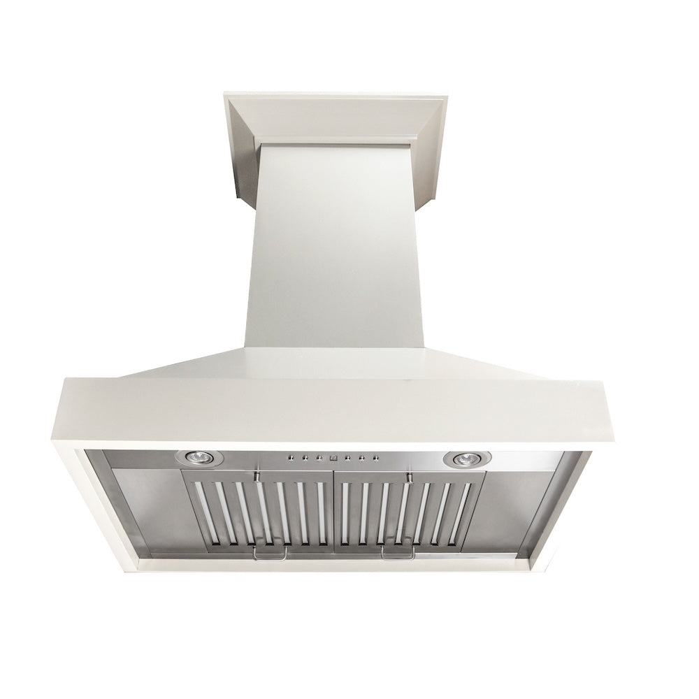 ZLINE Wooden 30-inch range hood in cottage white KBTT-30, view 3