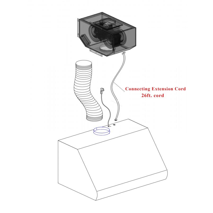 ZLINE Remote Blower 48-inch range hood in stainless steel GL2I-RD-48, view 6
