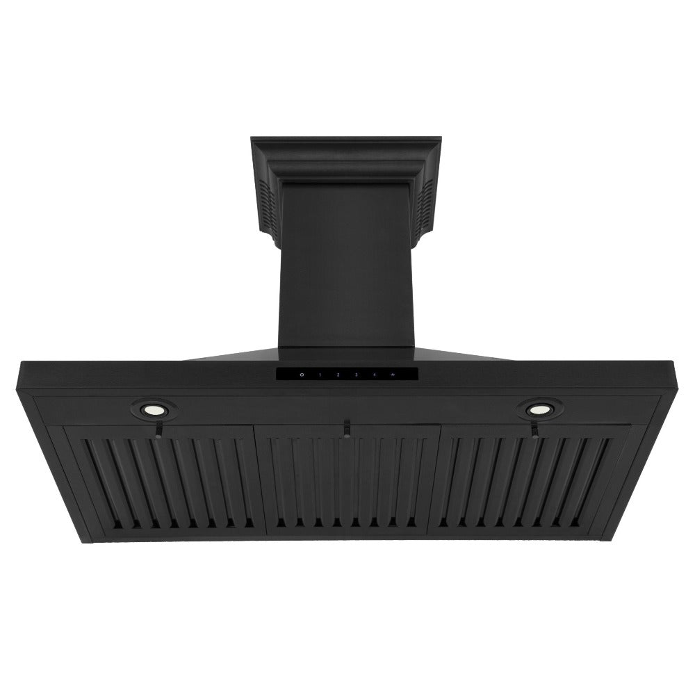 ZLINE CrownSound 42-inch range hood in black stainless steel BSKBNCRN-BT-42, view 5