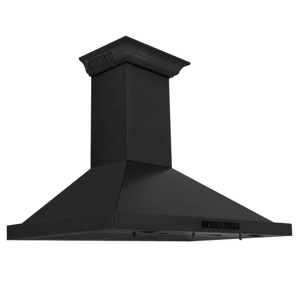 ZLINE CrownSound 42-inch range hood in black stainless steel BSKBNCRN-BT-42, view 4