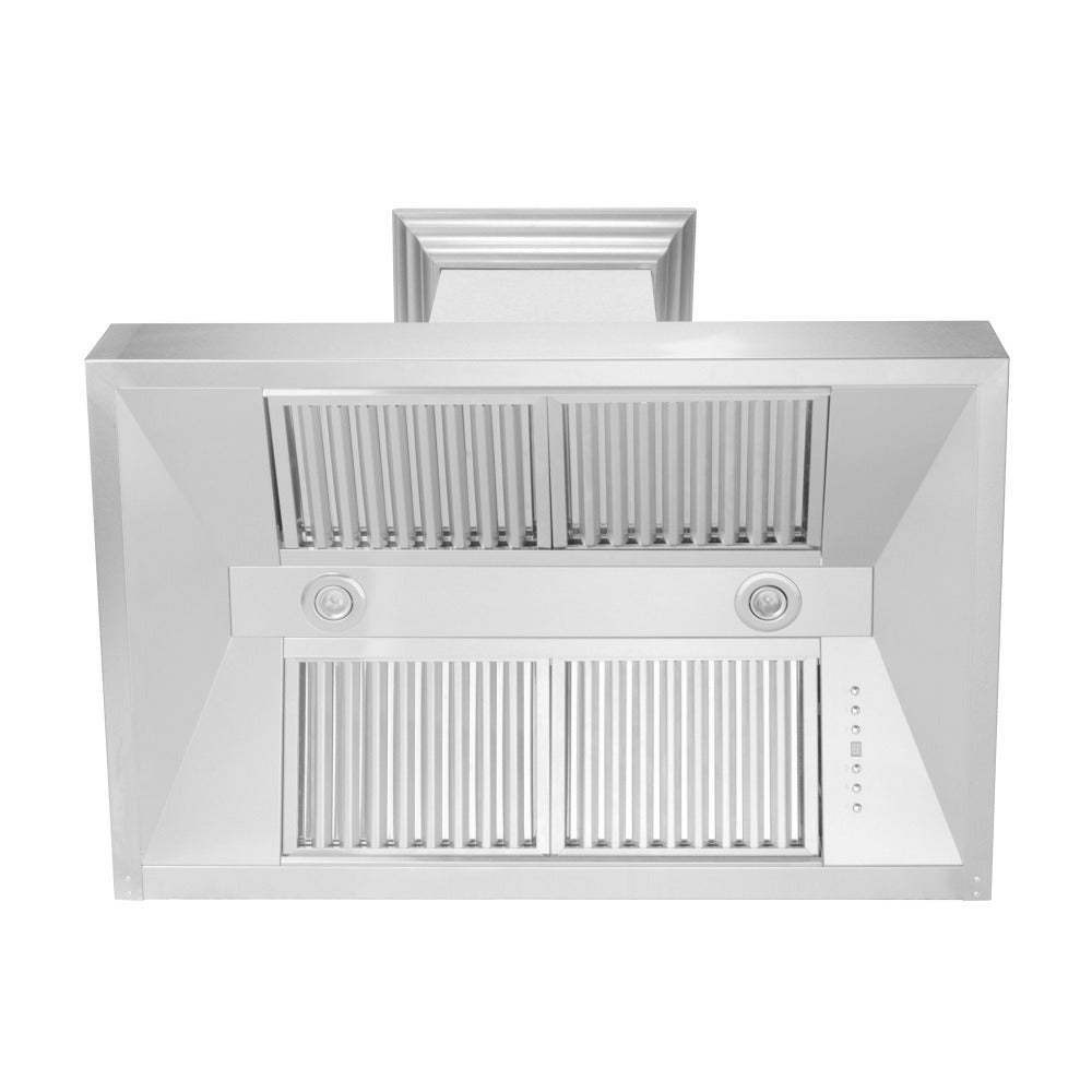 ZLINE 36-inch range hood in satin stainless steel 8654SN-36, view 4