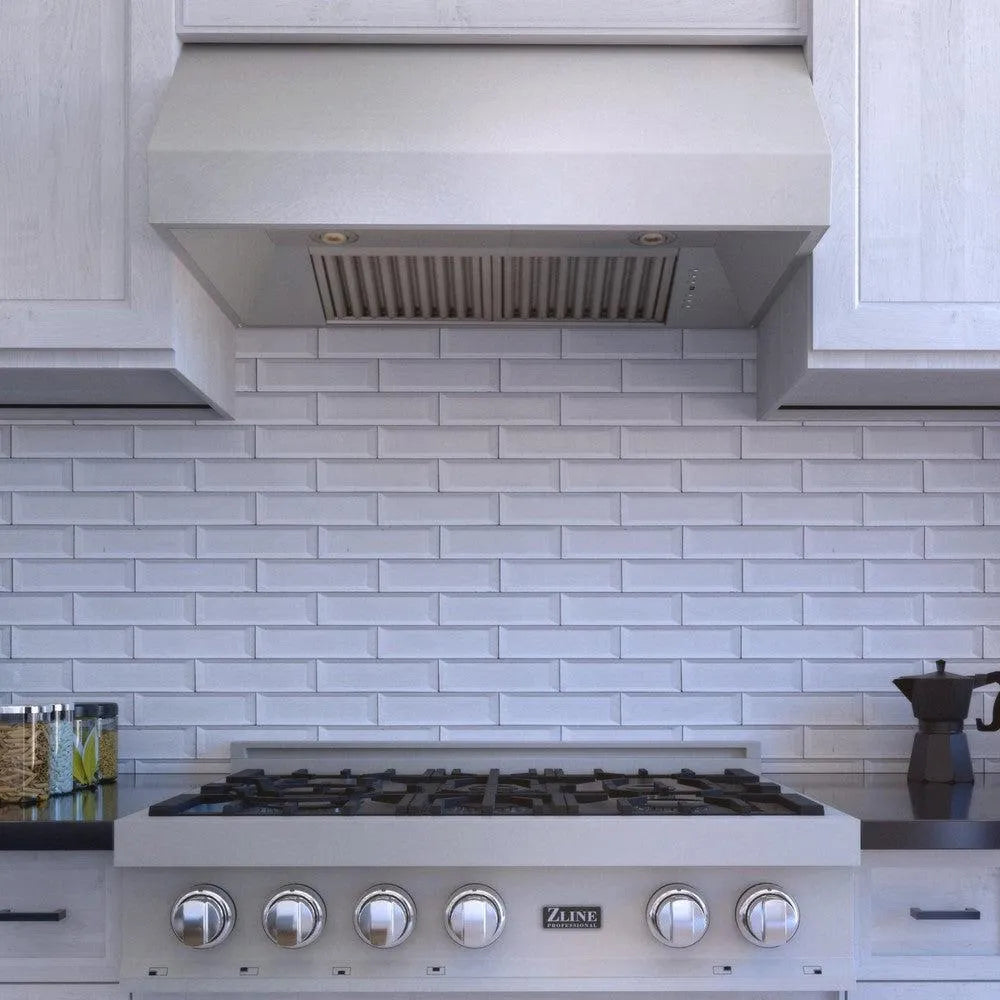 ZLINE Convertible Vent 30-inch range hood in satin stainless steel 8685S-30, view 2