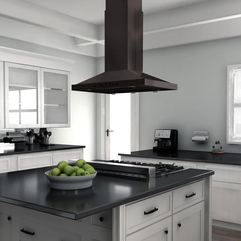 ZLINE Convertible Vent 36-inch range hood in black stainless steel BSGL2IN-36, view 6