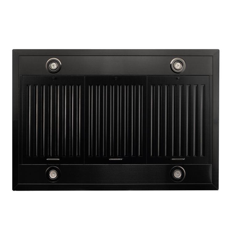 ZLINE Convertible Vent 30-inch range hood in black stainless steel BSGL2IN-30, view 4