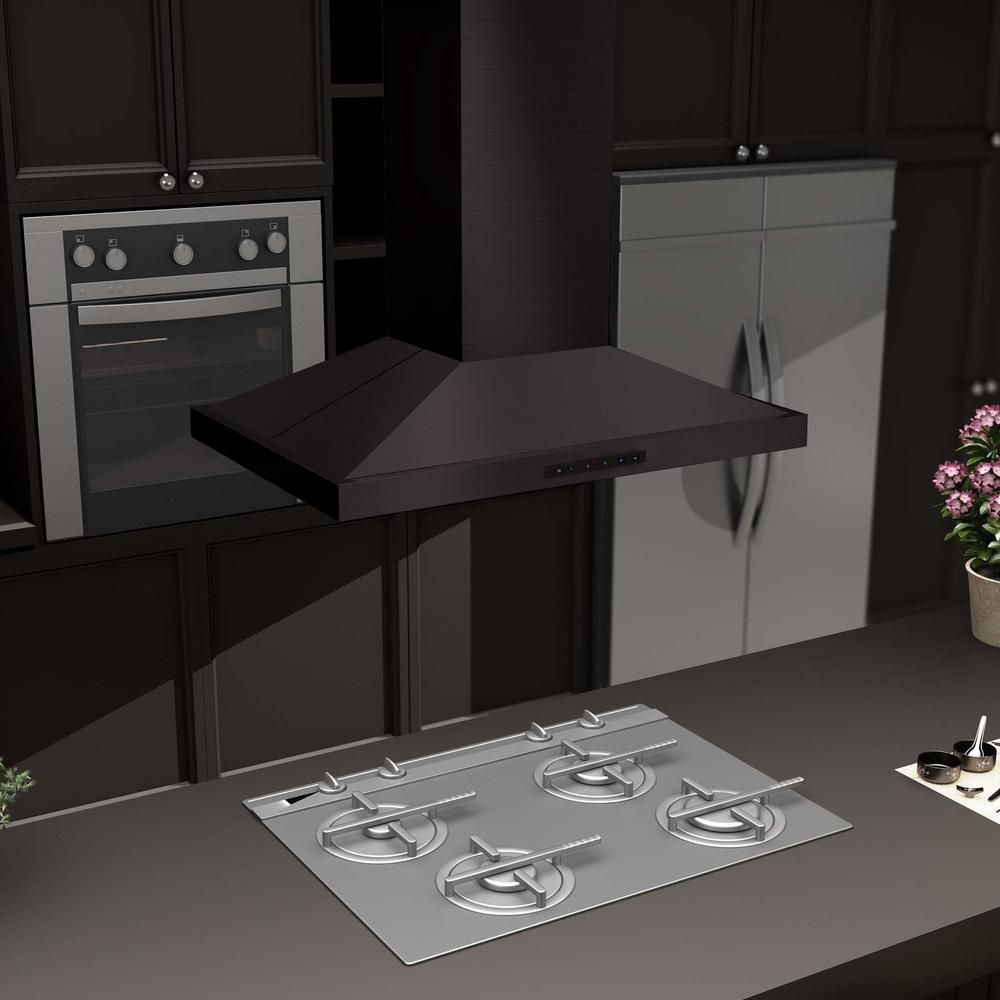 ZLINE Convertible Vent 36-inch range hood in black stainless steel BSGL2IN-36, view 5