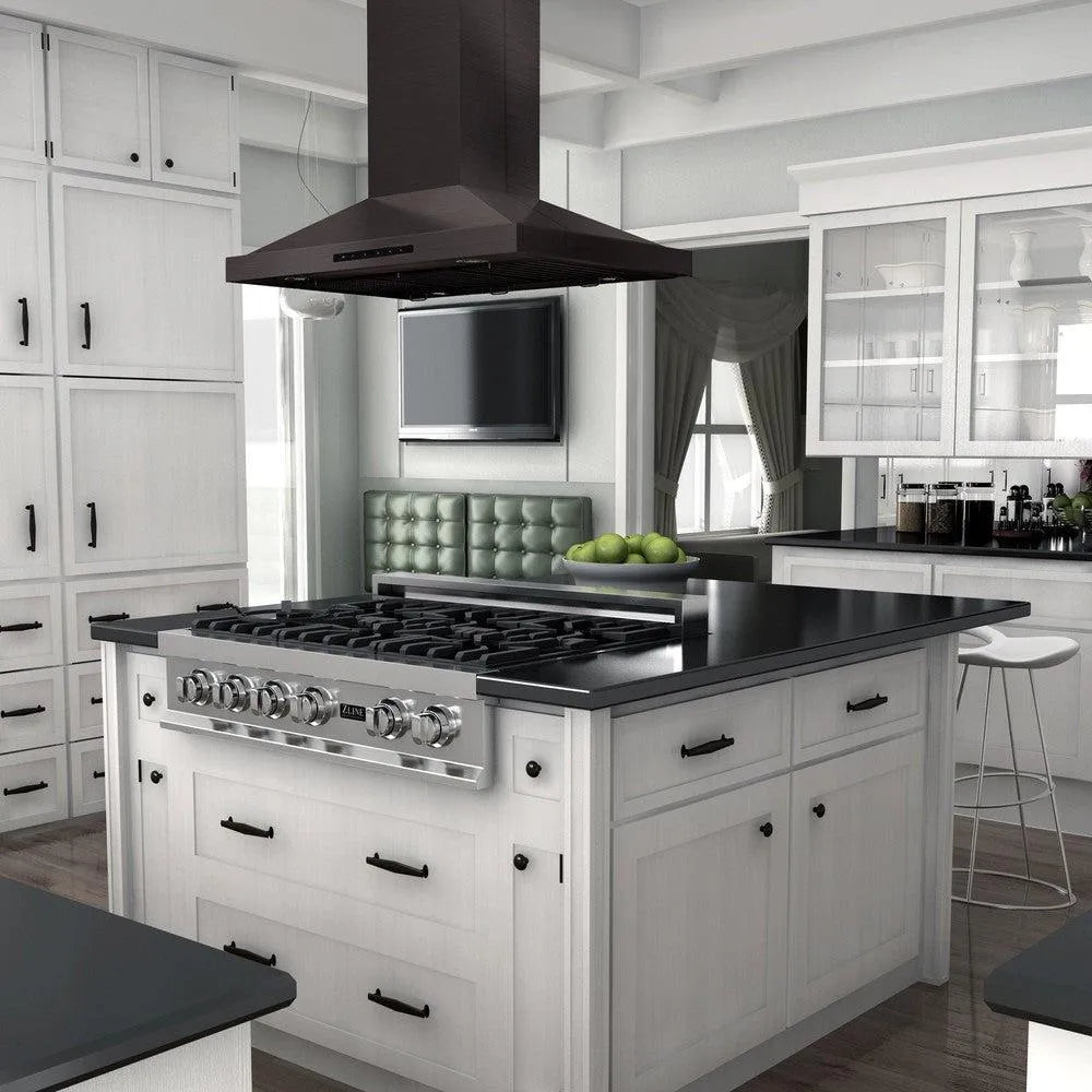 ZLINE Convertible Vent 48-inch range hood in black stainless steel BSGL2IN-48, view 2