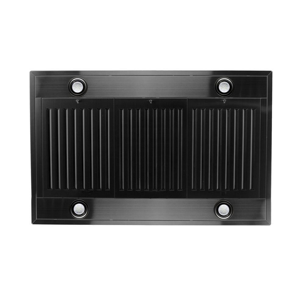 ZLINE 36-inch range hood in black stainless steel BSKE2IN-36, view 3