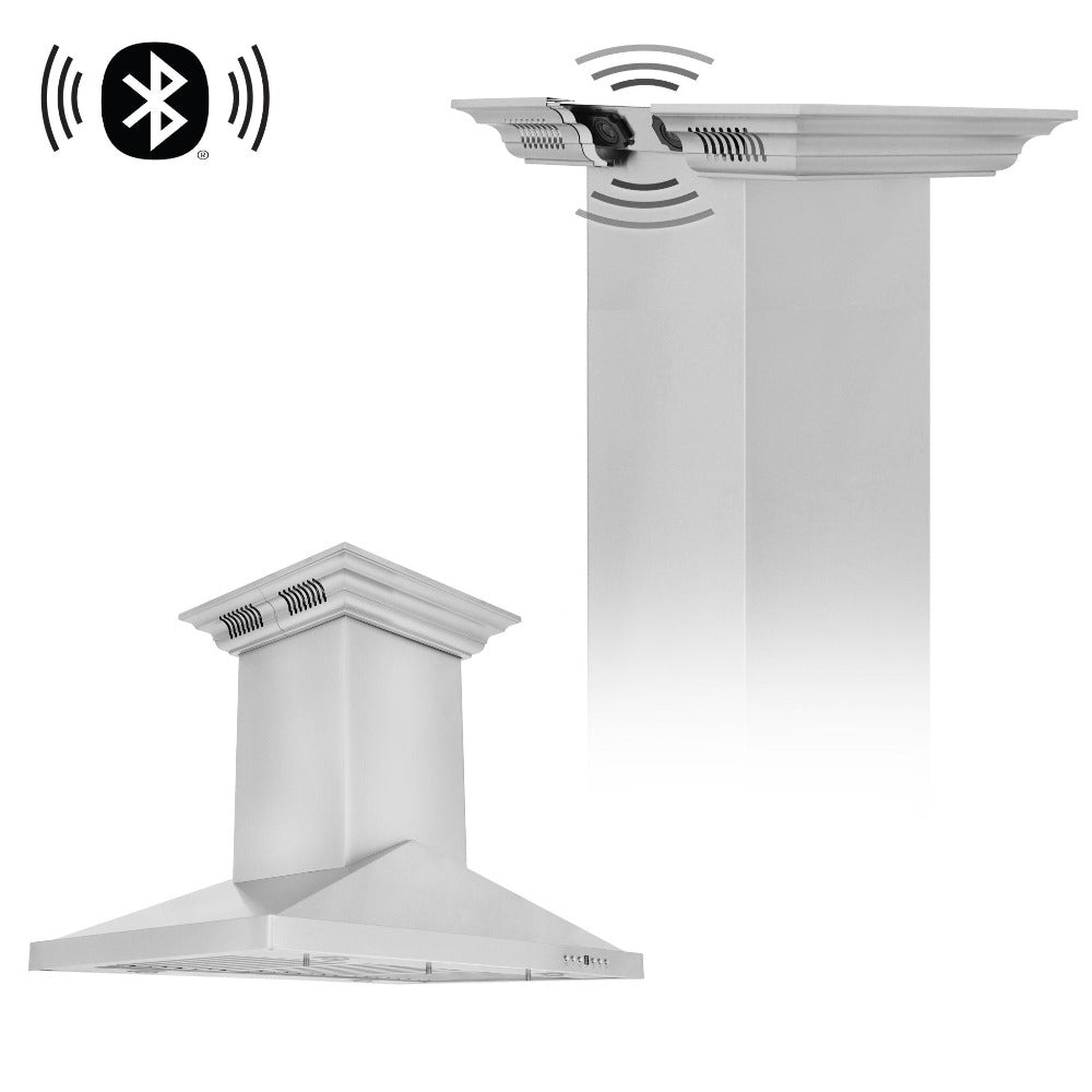 ZLINE CrownSound 30-inch range hood in stainless steel GL1ICRN-BT-30