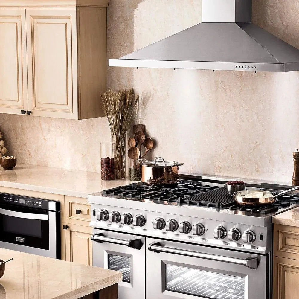 ZLINE Convertible Vent 48-inch range hood in stainless steel KB-304-48, view 2