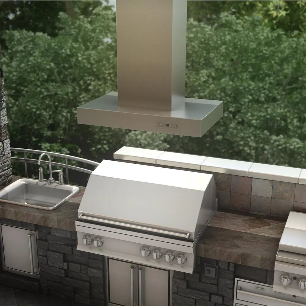 ZLINE Outdoor 42-inch range hood in stainless steel KECOMI-304-42, view 3